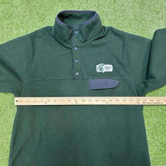 Vintage Michigan State Spartans Quarter- Snap Sweatshirt - Size Medium - Picture 5 of 6